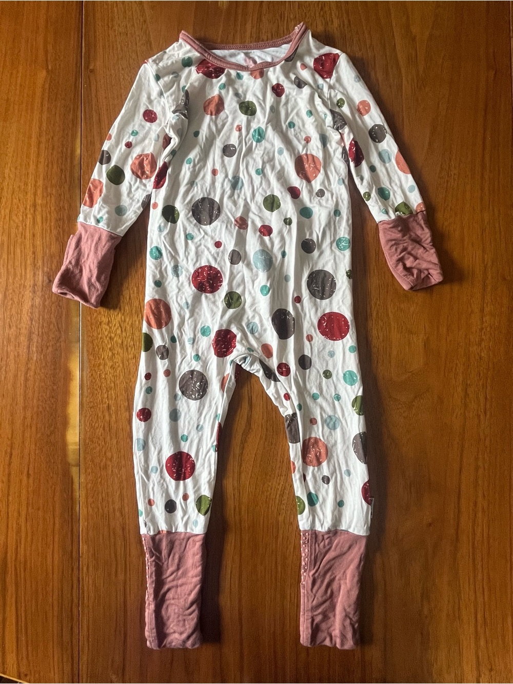The Simple Seed Day to Night Soft Bamboo Romper Baby Polka Dot Size 12-18 months